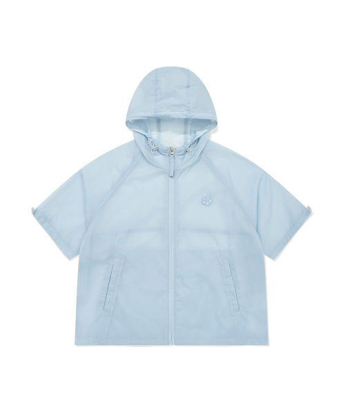 NYLON SHORT SLEEVE WINDBREAKER #GISELLE同款! - 2 COLORS SKY BLUE