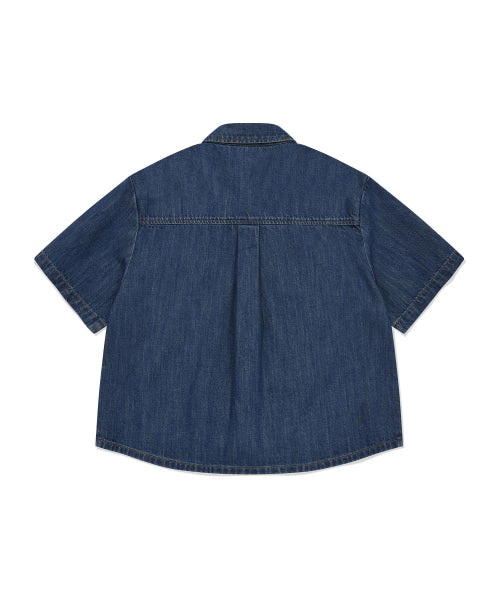EASY DENIM SHORT SLEEVE SHIRT BLUE
