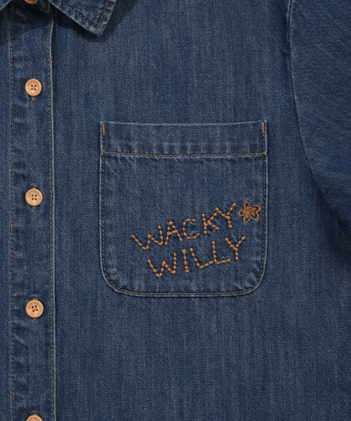 EASY DENIM SHORT SLEEVE SHIRT BLUE