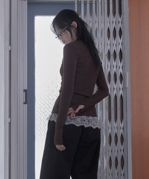 SHELL BUTTON HALF-NECK CARDIGAN - 3 COLORS