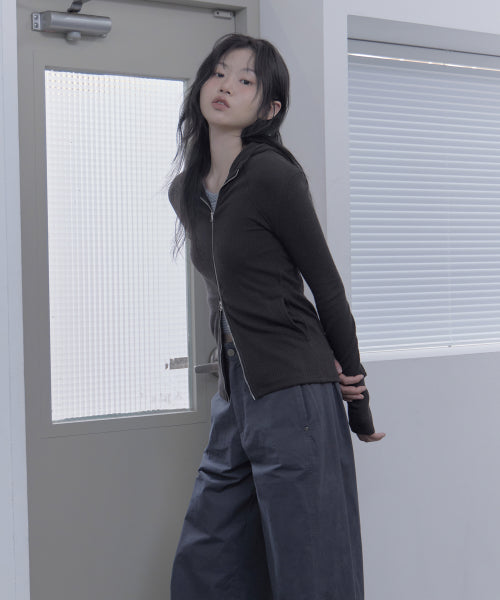 TWO-WAY ZIP-UP CARDIGAN - 2 COLORS