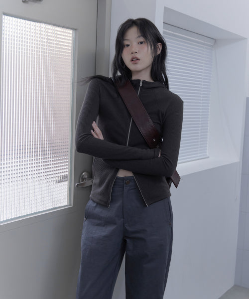 TWO-WAY ZIP-UP CARDIGAN - 2 COLORS