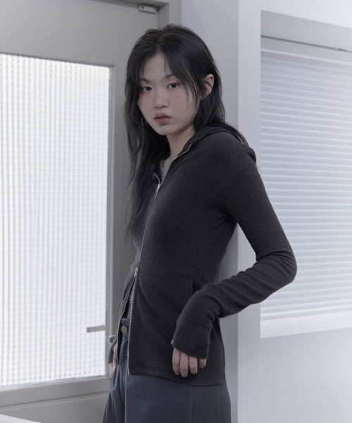 TWO-WAY ZIP-UP CARDIGAN - 2 COLORS