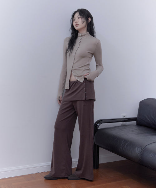 LAYERED SKIRT PANTS - 2 COLORS