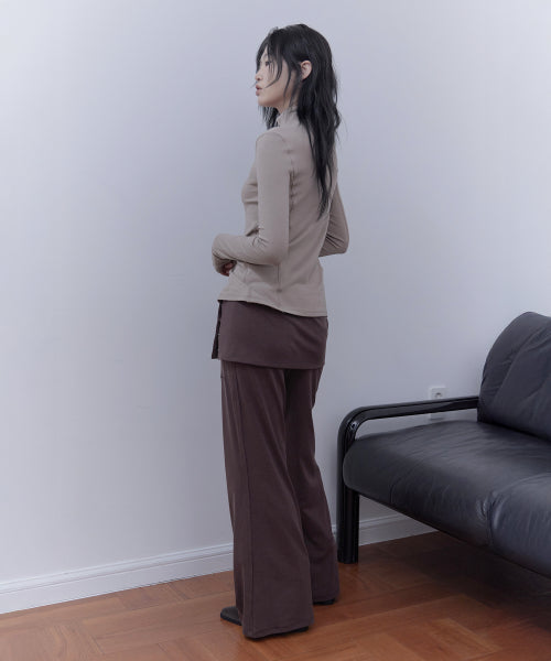 LAYERED SKIRT PANTS - 2 COLORS