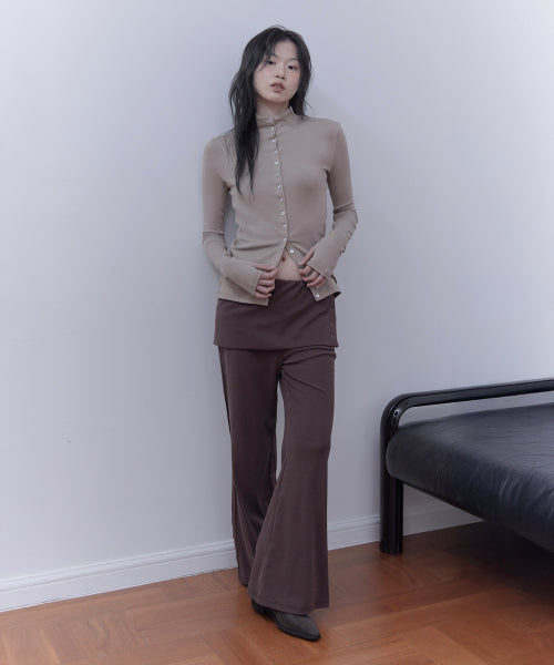 LAYERED SKIRT PANTS - 2 COLORS
