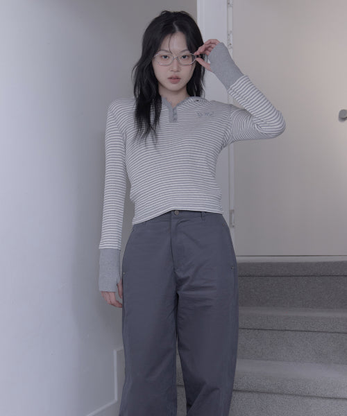 STRIPE WAFFLE HOODIE - 2 COLORS