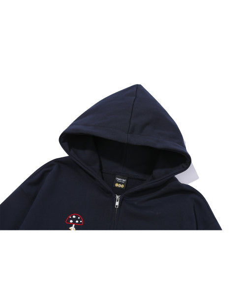2-WAY STITCH HOOD ZIP-UP - 2 COLORS NAVY