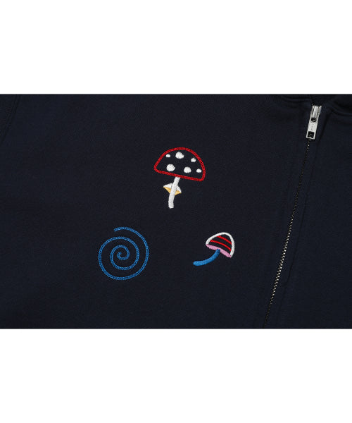 2-WAY STITCH HOOD ZIP-UP - 2 COLORS NAVY