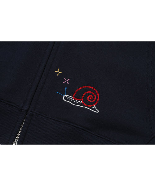 2-WAY STITCH HOOD ZIP-UP - 2 COLORS NAVY