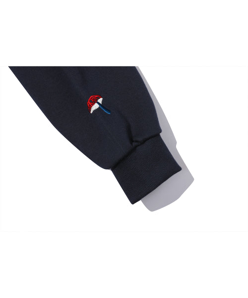 2-WAY STITCH HOOD ZIP-UP - 2 COLORS NAVY