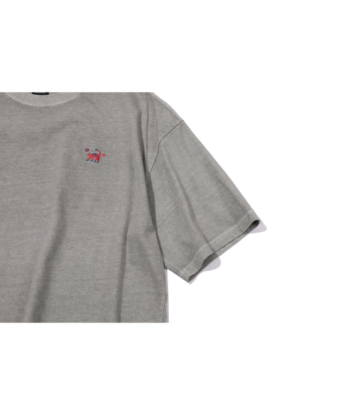 CAT STITCH PIGMENT SHORT SLEEVE TEE - 4 COLORS GREY