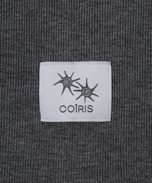 SORE SIDE BUTTON LONG SLEEVE TEE - 3 COLORS CHARCOAL