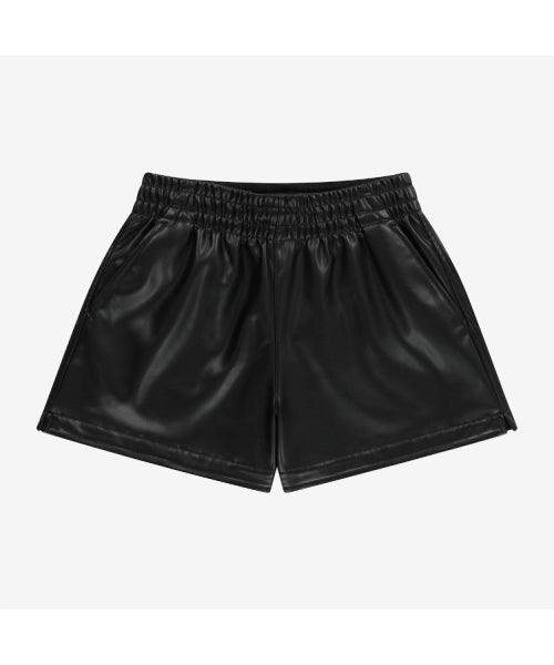 WOMEN'S LEATHER SHORTS BLACK