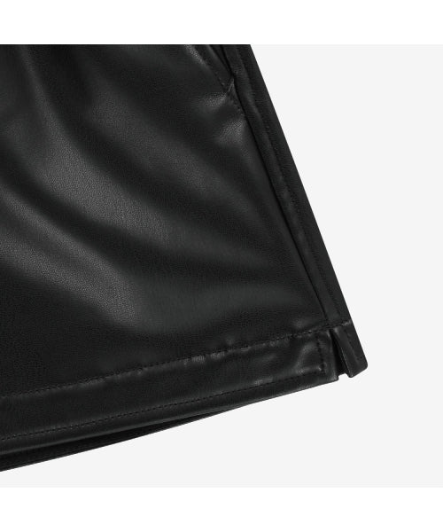 WOMEN'S LEATHER SHORTS BLACK