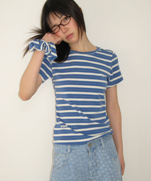 SCRUNCHIE SET SLIM FIT T SHIRT - 3 COLORS AS SHOWN