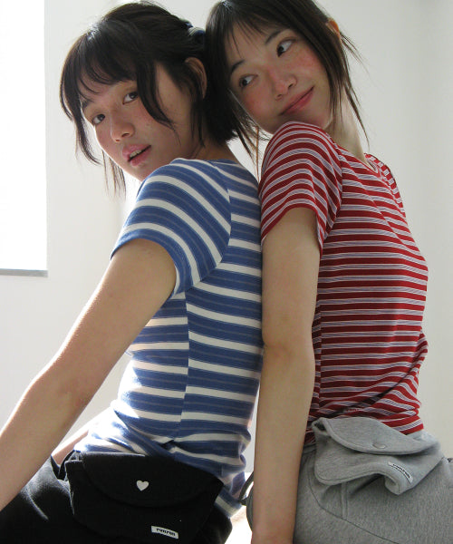 SCRUNCHIE SET SLIM FIT T SHIRT - 3 COLORS AS SHOWN