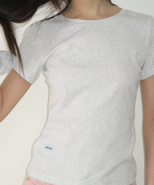 SCRUNCHIE SET SLIM FIT T SHIRT - 3 COLORS MELANGE