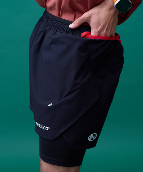 UNISEX MULTI SPORT TWO IN ONE RUNNING SHORTS - 3 COLORS AS SHOWN