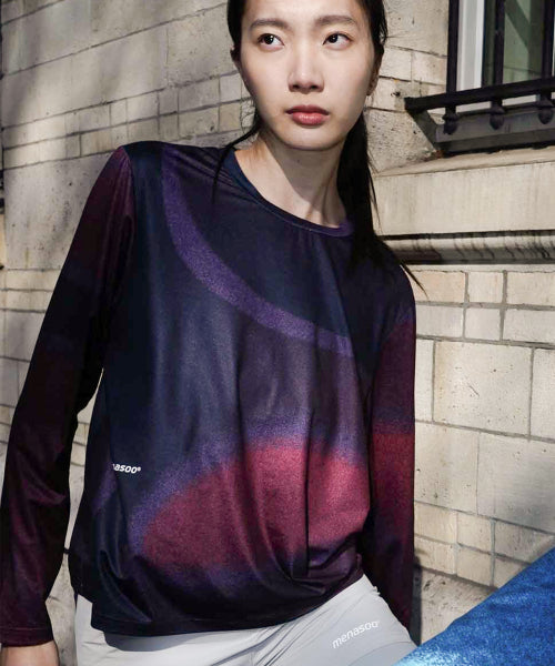 FLOW GRAPHIC LONG SLEEVE T SHIRT - 3 COLORS AS SHOWN