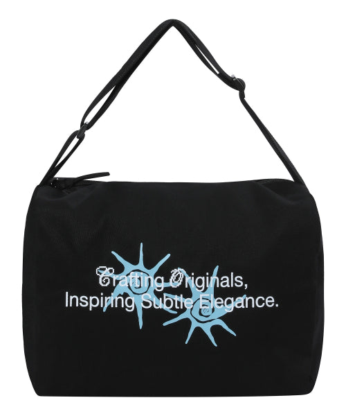 LETTERING CROSSBODY BAG - 3 COLORS BLACK