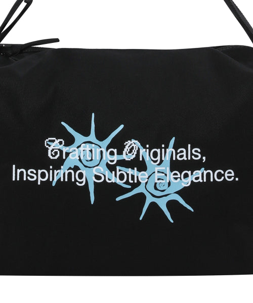 LETTERING CROSSBODY BAG - 3 COLORS BLACK