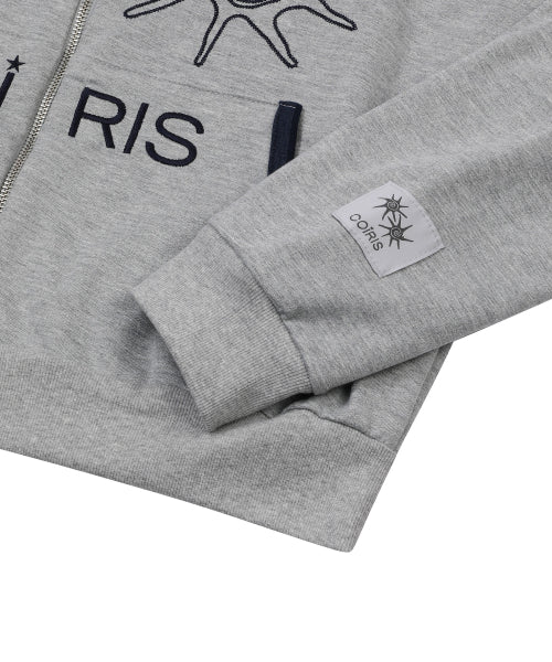 TEE STRIPE HOODIE GREY