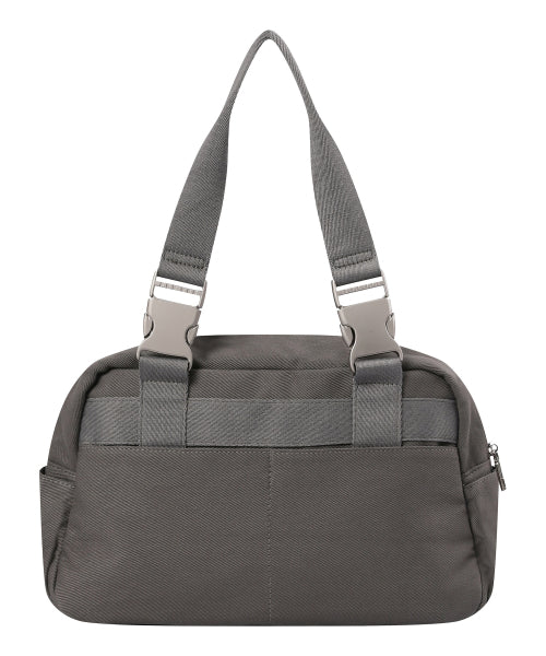 2 POCKET BUCKLE SHOULDER BAG - 2 COLORS BLACK
