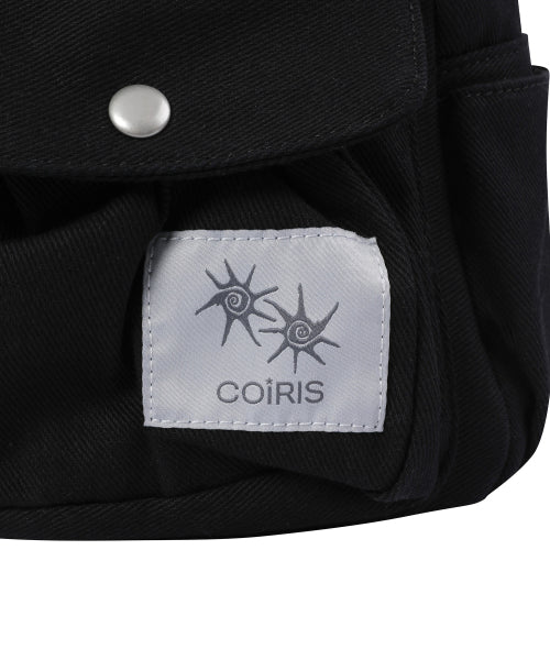 2 POCKET BUCKLE SHOULDER BAG - 2 COLORS BLACK