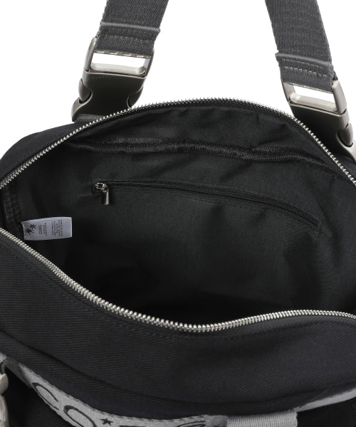 2 POCKET BUCKLE SHOULDER BAG - 2 COLORS BLACK