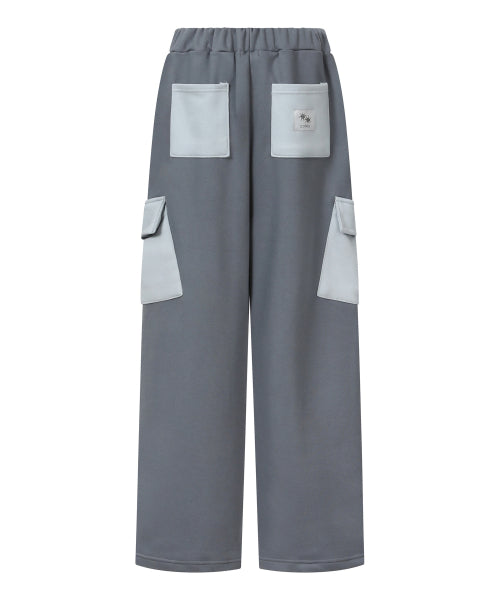 SIDE CONTRAST PANTS GREY