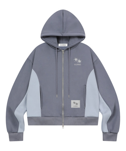SIDE CONTRAST HOODIE UNISEX GREY