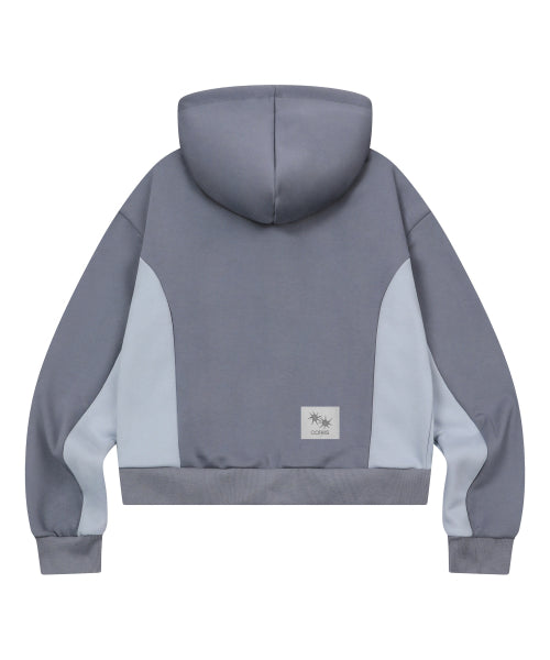 SIDE CONTRAST HOODIE UNISEX GREY