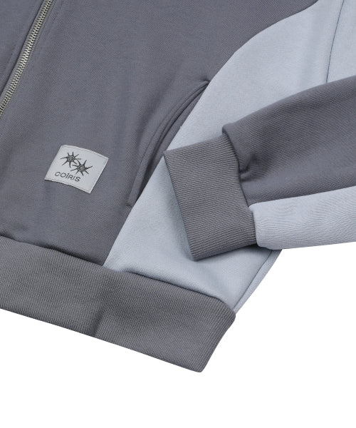 SIDE CONTRAST HOODIE UNISEX GREY