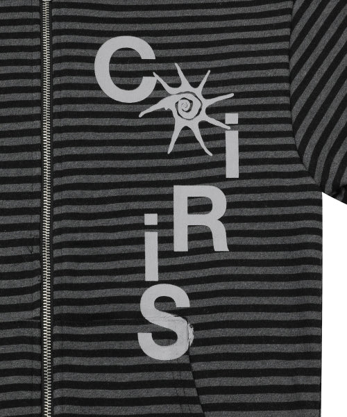 STRIPE HOODIE UNISEX CHARCOAL