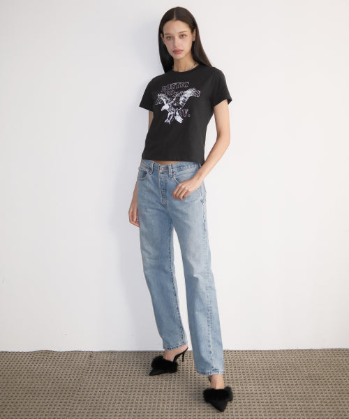 NO RULES EAGLE DIVISION BABY TEE BLACK