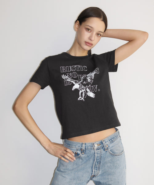 NO RULES EAGLE DIVISION BABY TEE BLACK