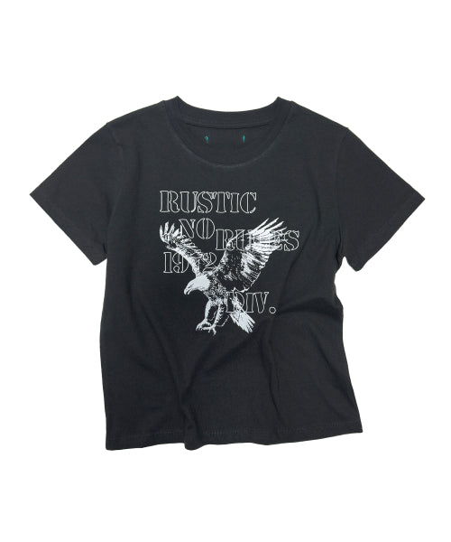 NO RULES EAGLE DIVISION BABY TEE BLACK