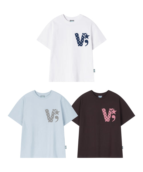 V STAR TEE - 3 COLORS
