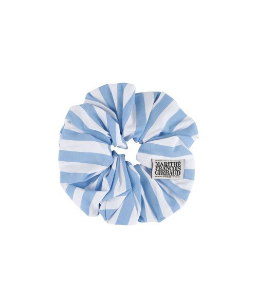 CLASSIC LOGO STRIPE HAIR SCRUNCHIE - 3 COLORS BLUE
