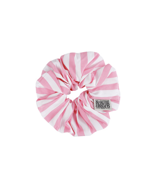 CLASSIC LOGO STRIPE HAIR SCRUNCHIE - 3 COLORS PINK