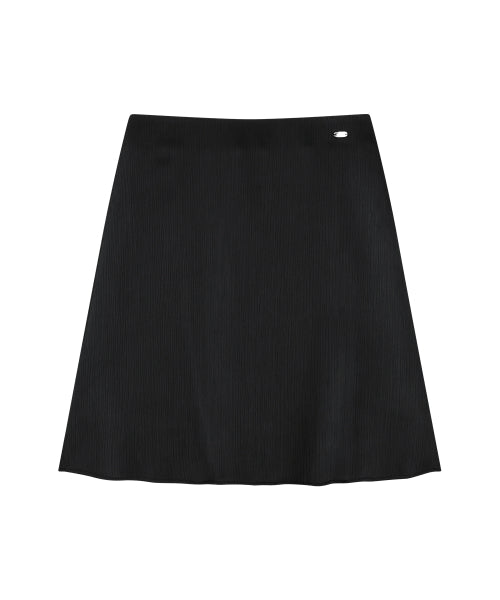 W SATIN SKIRT - 2 COLORS BLACK