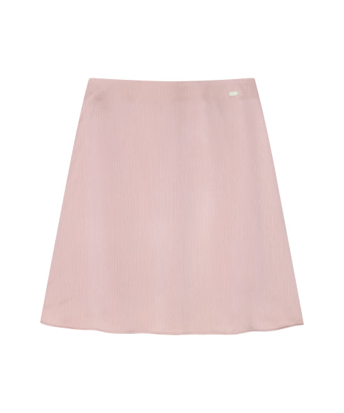 W SATIN SKIRT - 2 COLORS PINK