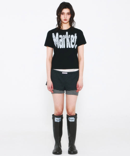 MARKET LOGO T-SHIRT - 3 COLORS BLACK
