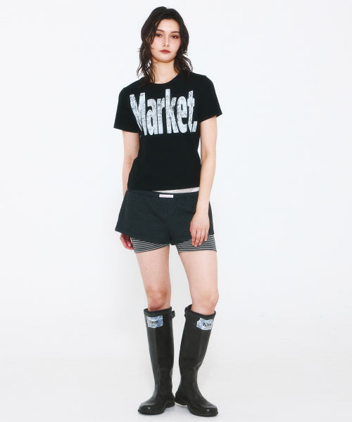 MARKET LOGO T-SHIRT - 3 COLORS BLACK