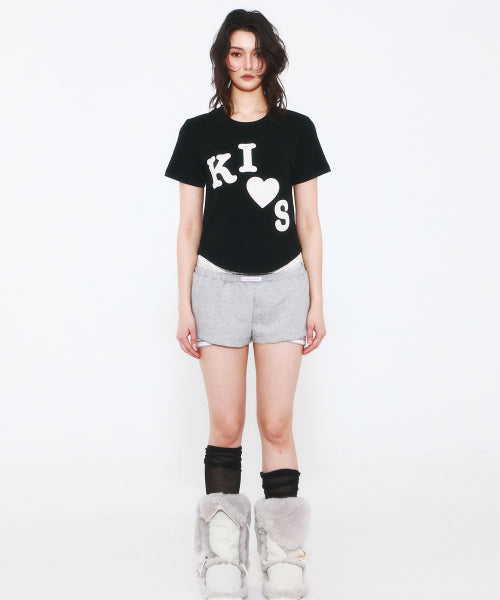 MESSY KISS LOGO T-SHIRT - 4 COLORS BLACK