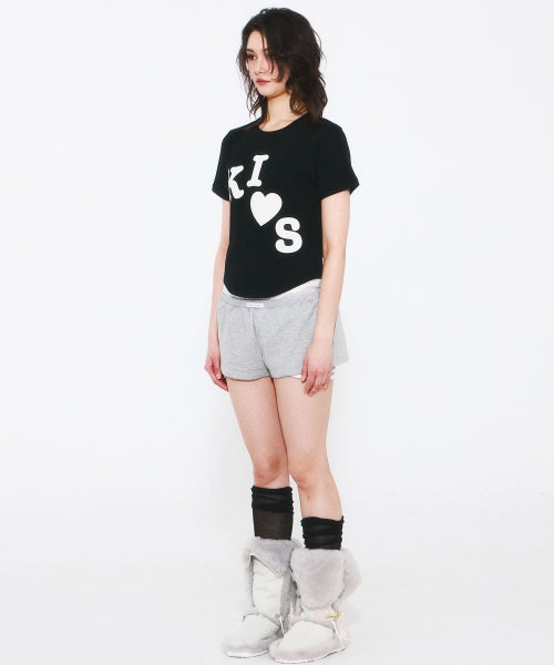 MESSY KISS LOGO T-SHIRT - 4 COLORS BLACK