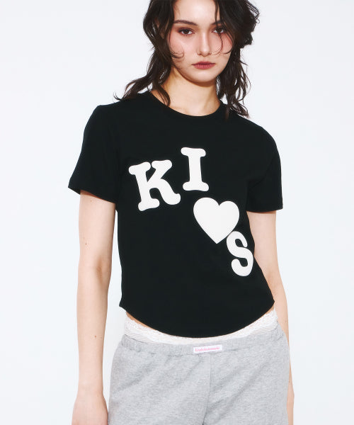 MESSY KISS LOGO T-SHIRT - 4 COLORS BLACK