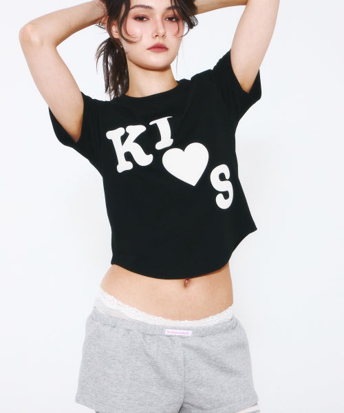 MESSY KISS LOGO T-SHIRT - 4 COLORS BLACK