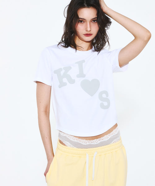 MESSY KISS LOGO T-SHIRT - 4 COLORS WHITE